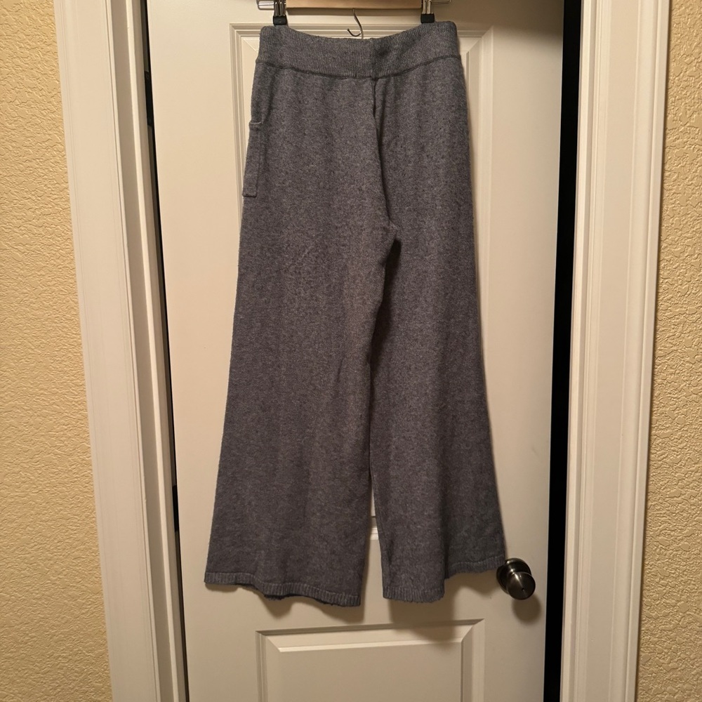Sundance Baci Mina Sweat Pants Wide Leg Lounge Comfy Pull-on Gray Size L - Picture 8 of 9